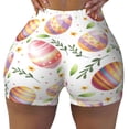 thumbnail image 2 of Picia colorful easter eggs Printed Workout Shorts for Women Seamless Scrunch Butt Lifting High Waisted Yoga Gym Booty Running Moisture-wicking Short Pants-X-Large, 2 of 8