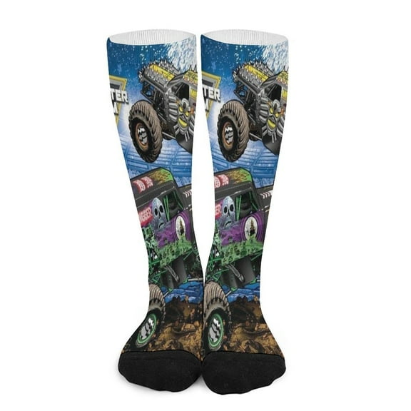 Monster-Jam Stocking Long Socks Breathable Knee High Thigh Stockings High Socks Sport Socks for Mens Womens