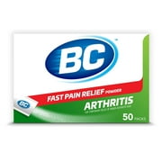 BC Powder Arthritis Pain Reliever, Aspirin Dissolve Packs, 50 Count Powder Packets (2 Pack)