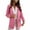 Hot Pink, variant on Pntutb Womens Ladies Solid Turn Down Collar Jacket Long Sleeve Coat Outerwear Blazer White XXXL