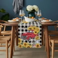thumbnail image 2 of Spring Sunflowers Table Runner - 70 Inch Long, Kitchen Dining Table Runner Dresser Scarves, Car Farm Plaid Country Retro Art Farmhouse Decor for Coffee Tables Wedding Party Banquet, 2 of 8