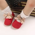 thumbnail image 3 of Yoyauz Baby Girl Mary Jane Shoes Anti Slip Rubber Sole Ballet Slippers Princess Dress Wedding Shoes Newborn Kids Shoes Toddler Shoes（0-12 Month）, 3 of 7