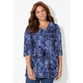 thumbnail image 2 of Catherines Women's Plus Size Easy Fit 3/4-Sleeve V-Neck Tunic, 2 of 6
