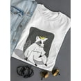 thumbnail image 3 of Raccoon King T-Shirt Women -Image by Shutterstock, Female Large, 3 of 4