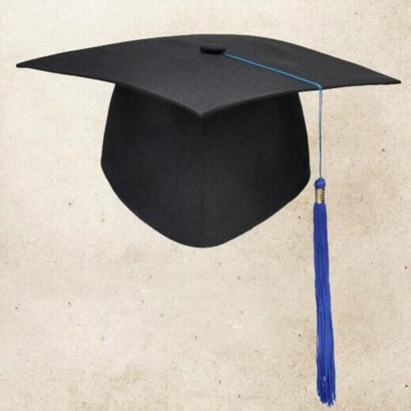 HEVIRGO 4PCS Mortarboard Tassels Solid Color Classic Design Square Board Breathable Decorative Unisex Graduation Party Hierophant Hat Headwear,A