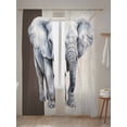thumbnail image 5 of Sheer Curtains 108 Inches Long 2 Panels Set for Living Room, Vintage Elephant Semi Sheer Curtains for Windows, Modern Art Animal Watercolor Voile Window Treatments Rod Pocket Curtain, 5 of 7