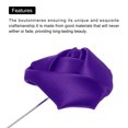 thumbnail image 4 of Uxcell 12 Pcs Groom Boutonnieres Rose Boutonnieres Pins for Men Wedding Ceremony Formal Party, Dark Purple, 4 of 5
