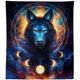 thumbnail image 1 of Tapiz de pared Fantasy Galaxy Wolf para colgar en la pared, 150 cm x 130 cm, 1 of 1