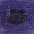 thumbnail image 1 of Ahgly Company Machine Washable Indoor Square Industrial Modern Purple Monster Purple Area Rugs, 5' Square, 1 of 7