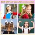 thumbnail image 3 of 20Pcs 4" Hair Bows,Grosgrain Ribbon Solid Color Hair Bow with Alligator Clips,Hand-made Toddler White Bows Hair Accessories for Girls Kids Children Little Teen (White), 3 of 6