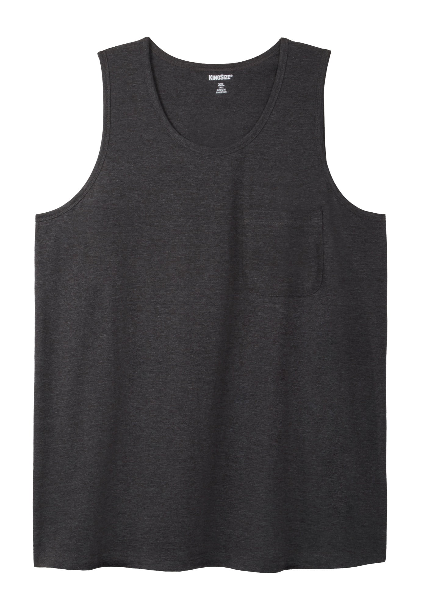 Kingsize Men's Big & Tall Lightweight Pocket Tank