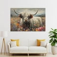 thumbnail image 4 of WFSposter Animal Cow Posters Canvas Wall Art Flower Staring Decor Wall Painting Art Prints Decorations for Bedroom Living Room Office Aesthetic Unframe 12x18inch, 4 of 6