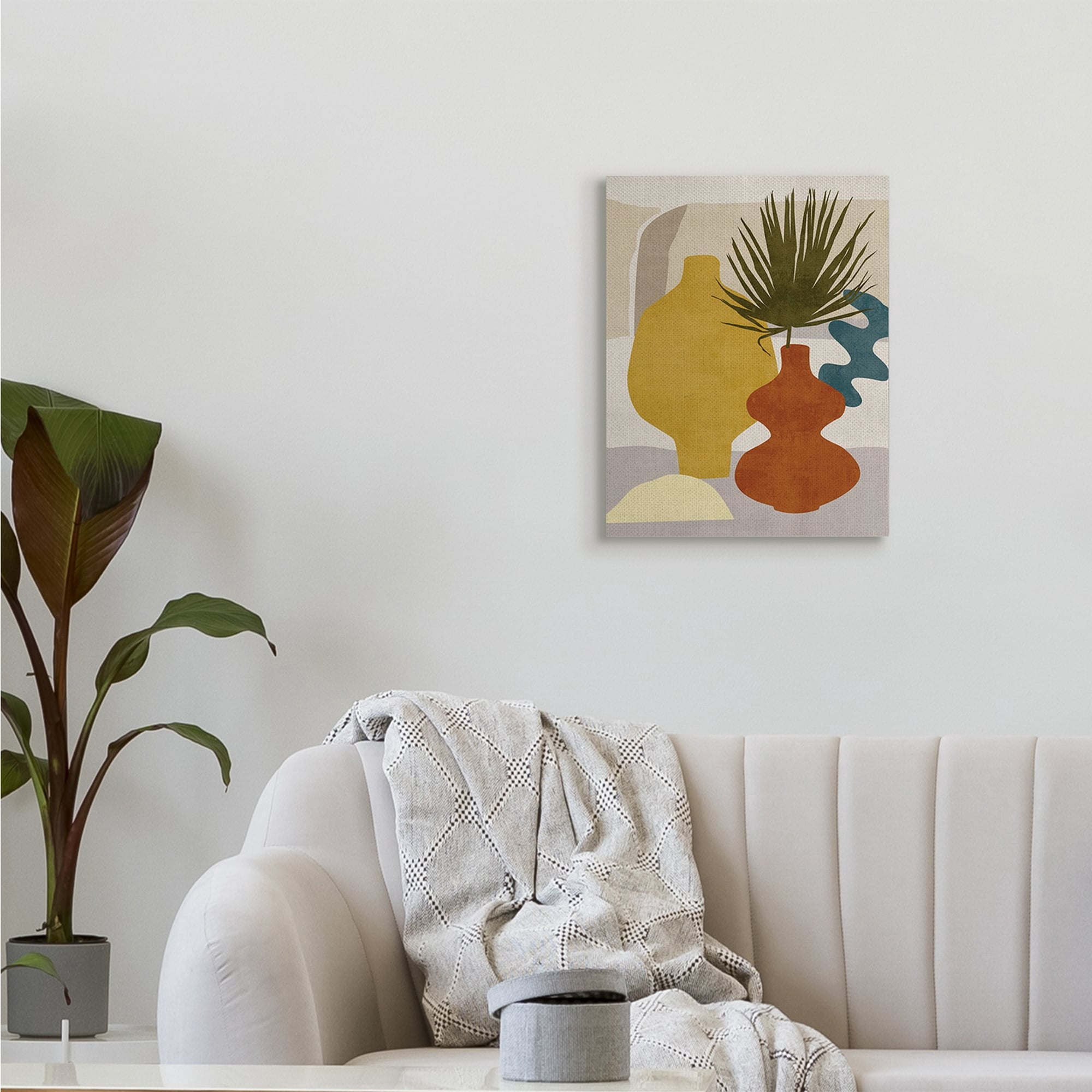 Stupell Industries Desert Summer Abstract Vases Yellow Orange Brown,16 x 20,Designed by Melissa Wang