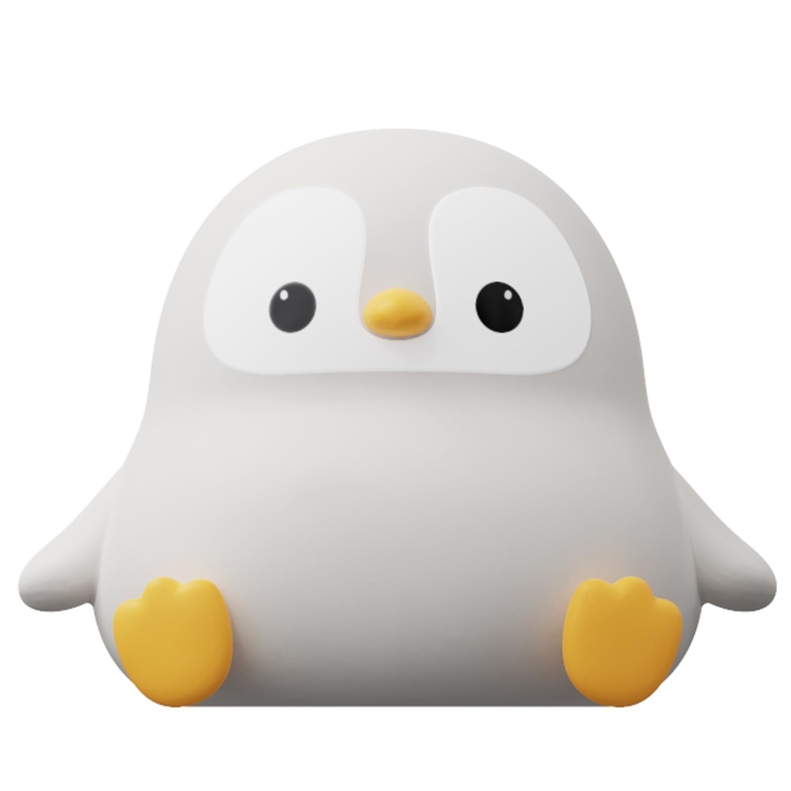 CHUNYAN Penguin Night Light, LED Squishy Novelty Animal Night Lamp, Food Grade Silicone, 2 Level Dimmable, Nursery Nightlight for Desk Decor, Funny Gifts Stuff for Boys Girls Baby