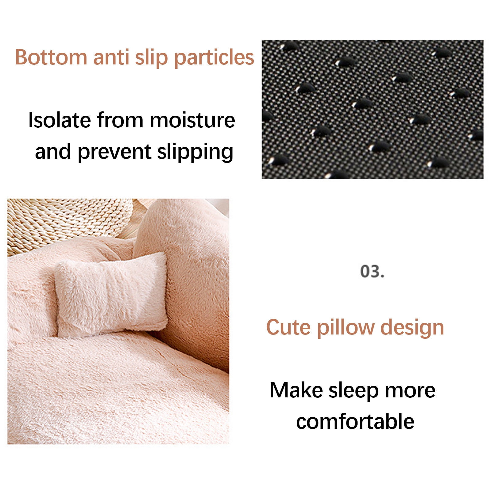 VBODN Cat Beds for Indoor Cats Clearance,Extra Large Dog Bed,Winter Warm Sofa Universal Pet Kennel Pet Mat Bed Supplies Pet Cushion,for Dogs & Cats