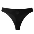 thumbnail image 1 of Ropa interior hueca de seda de hielo sin dejar rastro con forma de corazón para mujer, tanga deportiva sexy de cintura baja, pantalones cortos de una pieza para mujer, corazón de melocotón, 1 of 4