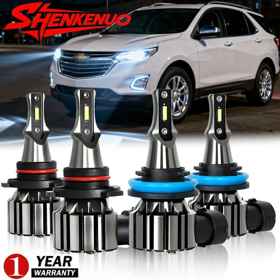 For 2010-2017 Chevrolet Equinox LED Headlight Bulbs 9005 H11 High/Low Beam 6000k 6pcs