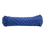 Hyper Tough Polypropylene Diamond Braided Rope, 1/4" Diameter x 100' Length, Blue