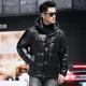 thumbnail image 5 of Chaqueta de plumón ultraligera para hombre, chaquetas cortas con capucha, ropa de diseñador para hombre, con relleno de plumón de pato, abrigo informal para el frío para hombre para invierno, 5 of 5