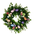 thumbnail image 4 of Corona de flores de Pascua, guirnaldas colgantes, guirnalda de flores artificiales decorativas Estilo A, 4 of 9