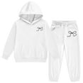 thumbnail image 6 of XEGLSBU Fall Outfits for Girls 7-8 Short Sleeve Girls Letter Print Hoodie and Pants Casual 2 Pcs Outfit Comfortable Daily Wear Cute Toddler Soft Jogger White-B Size 4-5 Years, 6 of 6