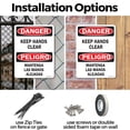 thumbnail image 3 of Keep Hands Clear Bilingual OSHA Danger Aluminum Sign 18 Inch x 12 Inch - 10 Pack, 3 of 8