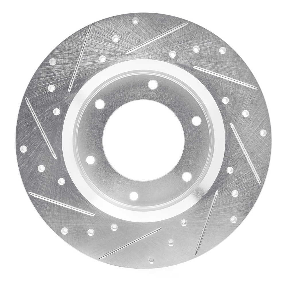 Dynamic Friction Company 631-76093R DFC Brake Rotor - Drilled And Slotted - Silver