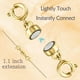 thumbnail image 2 of 4 Uds. De cierres y cierres magnéticos dobles para collar, extensor de pulsera dorado y plateado, convertidores de cierres de joyería para fabricación DIY, 2 of 5