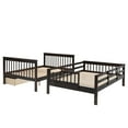thumbnail image 6 of [ US IN STOCK] Stairway Full-Over-Full Bunk Bed with Drawer, Storage and Guard Rail for Bedroom, Espresso color( old sku: LP000310AAP ), 6 of 9