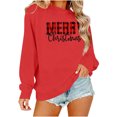 thumbnail image 5 of Christmas Trees Sweatshirt for Women Merry and Bright Christmas Shirts Xmas Holiday Party Long Sleeve Pullover Tops, 5 of 7