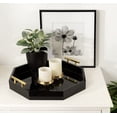 thumbnail image 2 of Kate and Laurel Lipton Decorative Modern Octagon Tray, 18 x 18, Black and Gold, Chic Serving Tray for Storage, Organization, and Display, 2 of 7