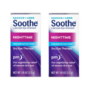 Bausch + Lomb Soothe Lubricant Eye Ointment Night Time, 0.13 oz, 2-Pack