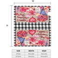 thumbnail image 6 of Valentines Mailbox Covers Magnetic Standard Size 18 X 21 Red Love Heart Floral Black Buffalo Plaid Mailbox Cover Holiday Decorations Mailbox Wrap Post Letter Box Cover Decor for Home Outdoor Garden, 6 of 6