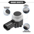 thumbnail image 3 of Unique Bargains 4pcs PDC Reverse Parking Assist Sensor for Ford Explorer 11-15 Black Rear Bumper Parking Assist Sensor, 3 of 6