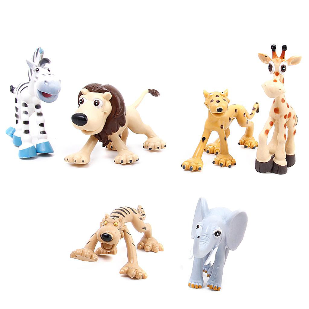 8 Plastic Zoo Figure Jungle Wild Animals Childrens Toys Party Bag Favour  Set Spielzeug LA2285407