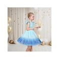 thumbnail image 4 of Sunny Fashion Girls Dress Star Sequin Blue Gradient Sparkly Party Tulle Ruffle Sleeve 7 Years, 4 of 7