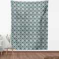 thumbnail image 3 of Ambesonne Checkered Fabric by the Yard Upholstery, Modern Country Look, 10 Yards, Aqua Pale Grey White, 3 of 4