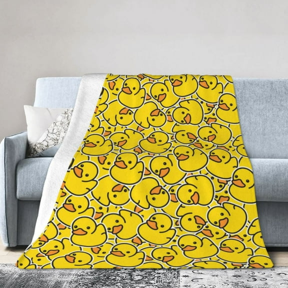 Yellow Duck Blanket Gifts For Kids Adults - Lightweight Throw Blanket For Bedroom Living Room Decor Soft Fuzzy Fleece Cozy Plush Bed Couch 40"X30"