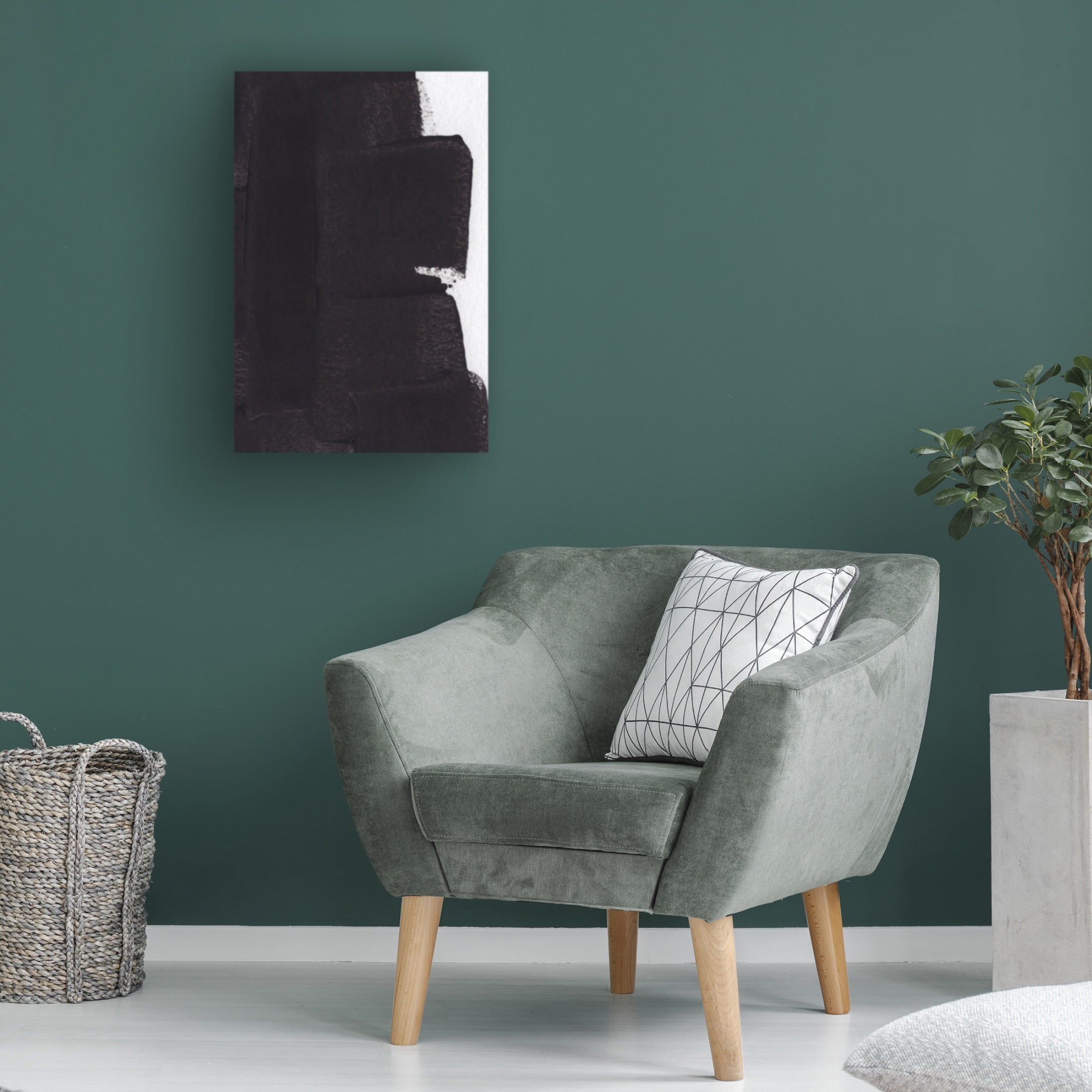 Trademark Fine Art uplusmestudio Black Strokes Canvas Wall Art