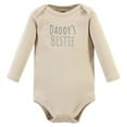 thumbnail image 6 of Hudson Baby Cotton Long-Sleeve Bodysuits, Snuggle Bear 5 Pack, Newborn, 6 of 7
