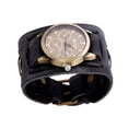 thumbnail image 4 of Reloj de cuarzo Minnieouse para hombre correa de cuero Negro, 4 of 6