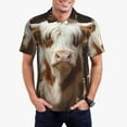 thumbnail image 1 of Balery Cow With Butterflies Camisa Polo de Hombre con Estampado, de Manga Corta y Tejido Medio, Camisa Tipo Golf Polo-3X-Large, 1 of 6