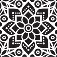 thumbnail image 1 of Printtoo Craft Textile Square Floral Mandala Pattern Wooden Rubber Stamp Scrap-booking-2 x 2 Inches, 1 of 1