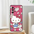 thumbnail image 3 of Anime Hello Kitty Sanrio para Samsung Note 20 10 Ultra Plus A31 A8 A14 j6 A12 A5 A70 A7 A34 A20 A04 A24 5G, funda de teléfono negra, 3 of 5