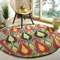 thumbnail image 2 of SAFAVIEH Ikat Betty Southwestern Wool Area Rug, Blue/Green, 6' x 9', 2 of 10
