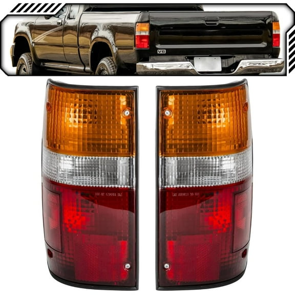 EPIC LIGHTING OE Style Halogen Tail Lights Assembly Replacement for TOYOTA 89-95 PICKUP CLASSIC SR5 DLX [ TO2800105 TO2801105 8156089166 8155089166 ] Pair