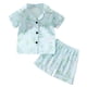 thumbnail image 1 of Odeerbi 1-8 Años Niñas Pijama de Verano de Satén Con Solapa de Muesca Camisas de Manga Corta Pantalones Conjunto de Pijama de Dos Piezas, 1 of 9