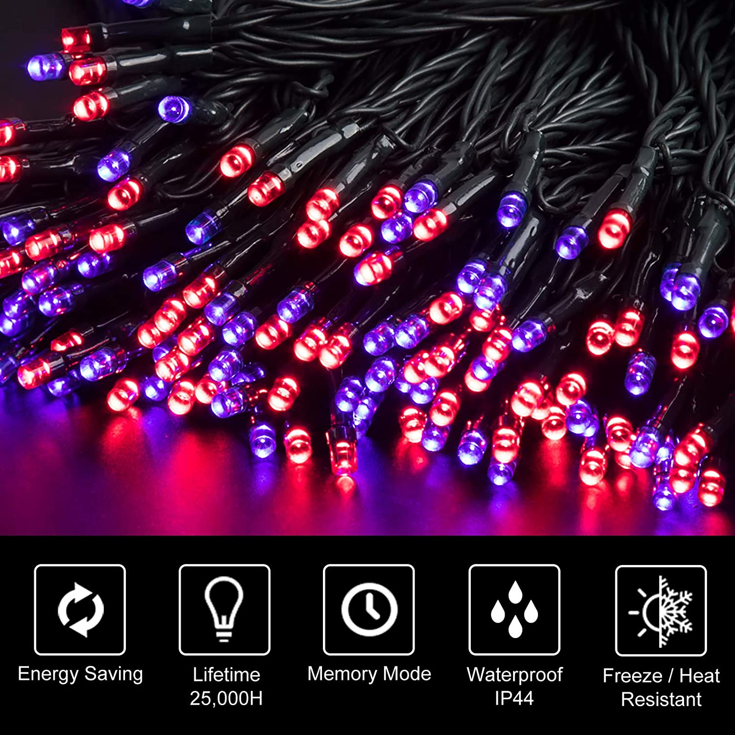 Battery Operated Christmas Lights-132FT 300 LED 8 Modes Outdoor/Indoor  Waterproof Fairy Lights, Deco…See more Battery Operated Christmas  Lights-132FT