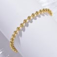 thumbnail image 2 of 10pcs Long-Lasting Plated Brass Round Bead Slider Beacelets for Women Men Cadmium Free & Lead Free Real 18K golden Plated 10-5/8 inch(27cm) Bead: 3mm, 2 of 4