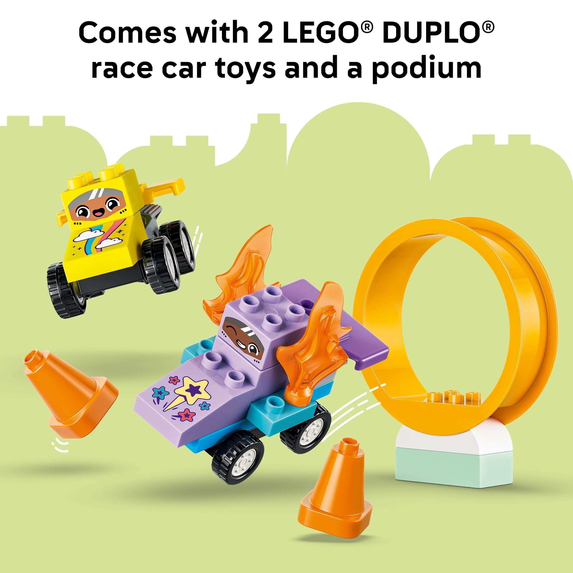 LEGO DUPLO Town 3 in 1 Creative Ramps with Vehicles - Building Toy for Boys & Girls, Ages 3+ - Fine Motor Toy for Toddlers - Gift for Birthdays - 10478